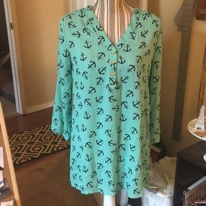 Anchor print blouse
